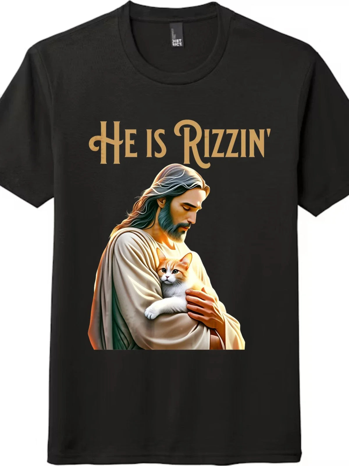 Vintage Jesus Cat Graphic Tee Unisex Funny Christian Gift Shirt For Cat Lovers