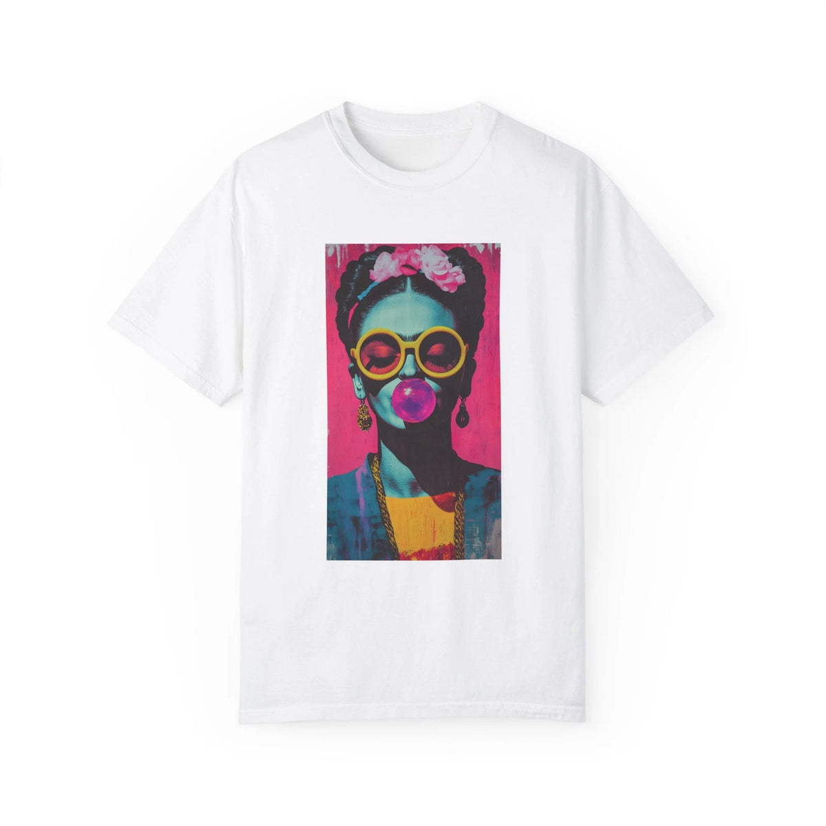 Frida Popart Retro Shirt, Unisex T-shirt, Frida Kahlo Tee, Colorful Graphic Tee