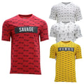 Mens Printed T Shirts Plain Crew Neck Short Sleeve Casual Summer Cotton Tee NEW