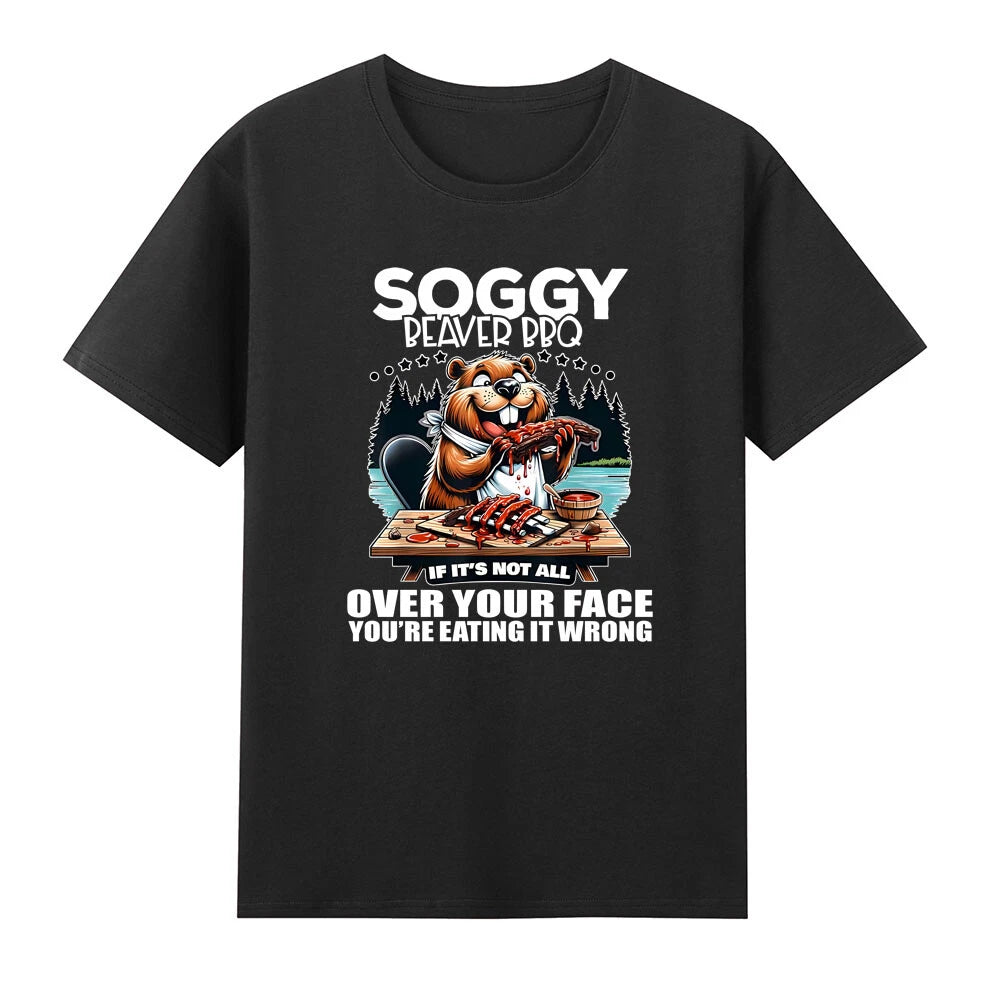 Soggy Beaver BBQ If It's Not All Over Your Face Barbecue T-Shirt