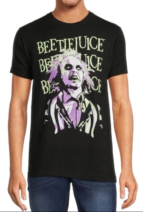 Beetlejuice Novelty T-Shirt Ghost With The Most Sz Medium M Horror Movie New NWT