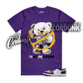 1 Low SE Lakers Court Purple White Black University Gold T Shirt Match NOT
