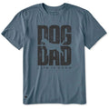 Life is Good 153470 - Men's Dog Dad Silo Stack Short Sleeve Tee - Slate Blue