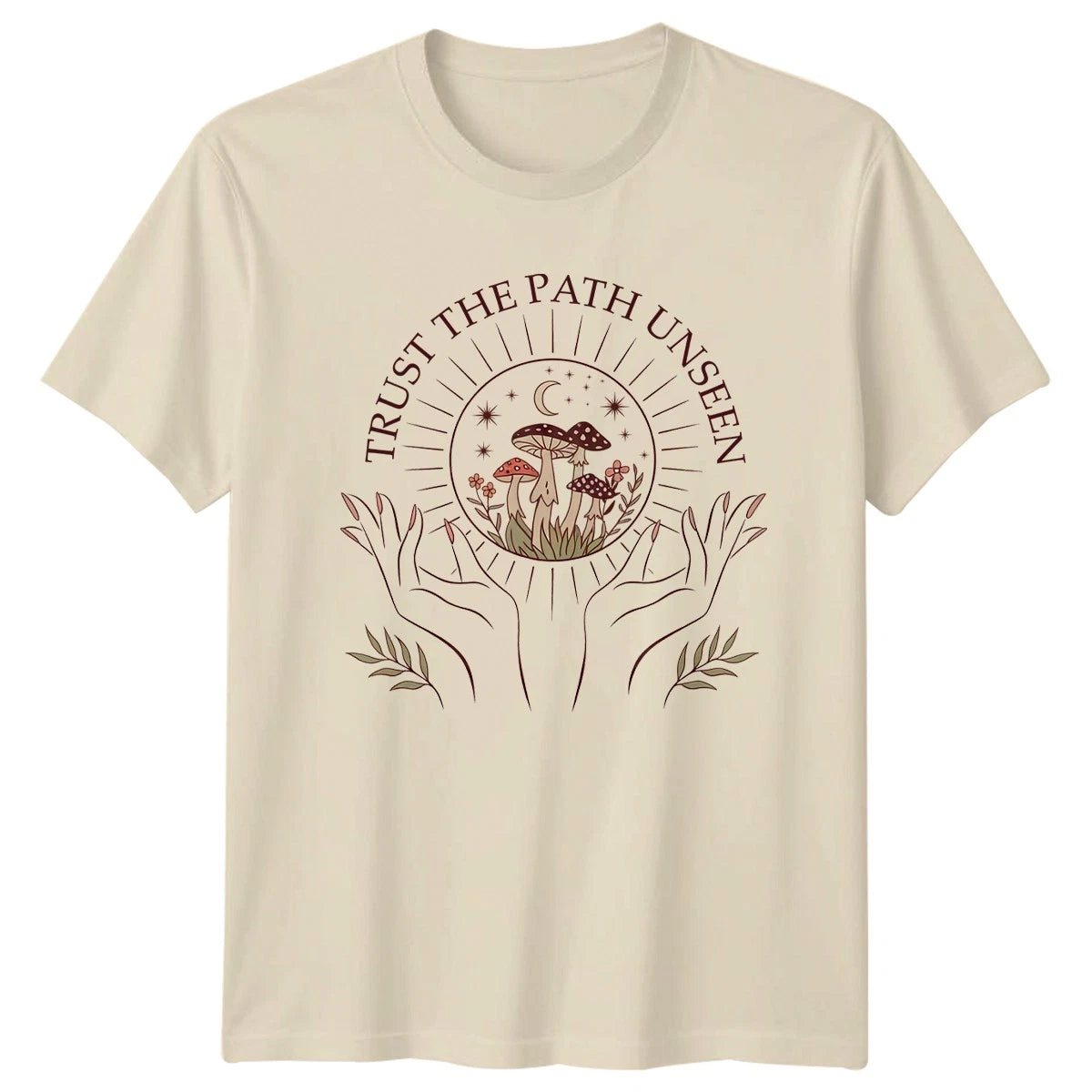 Trust The Path Unseen T-Shirt Fungi Celestial Boho Spiritual Nature Birthday