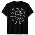 Ow Unisex T Shirts Stick Character Humor Chronic Pain Awareness Tee