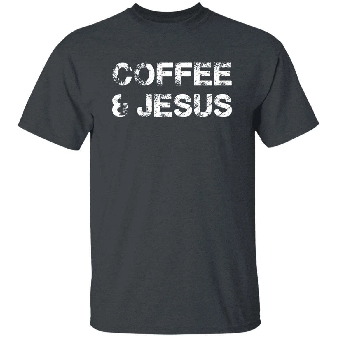 Coffee and Jesus Unisex T-shirt Christion Faith tee black dark heather