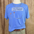 Y2K Funny Graphic T-Shirt Yolo Match Blue Short Sleeve Top Humor 2000s Skater