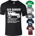 60th Birthday Mens Old Banger T Shirt present Gift Novelty Funny Top Small - 5XL