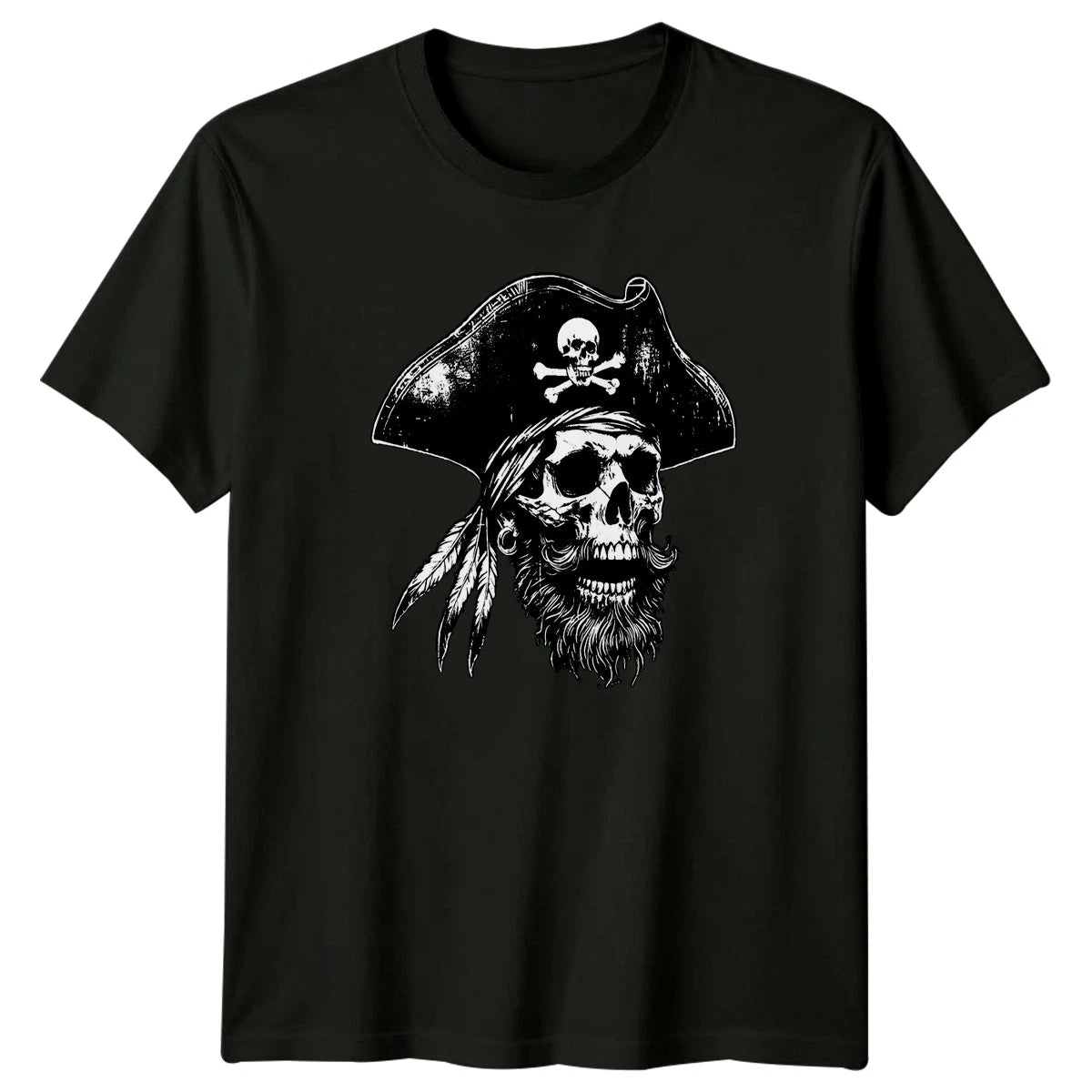 Pirate Skull Head Mens T-Shirt Pirate Gift For Him