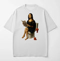 Funny Mona Lisa Toilet T-Shirt: Art Meme Parody Tee
