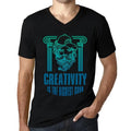 Mens Graphic T-Shirt V-Neck Creativity Is The Highest Good - Creativity