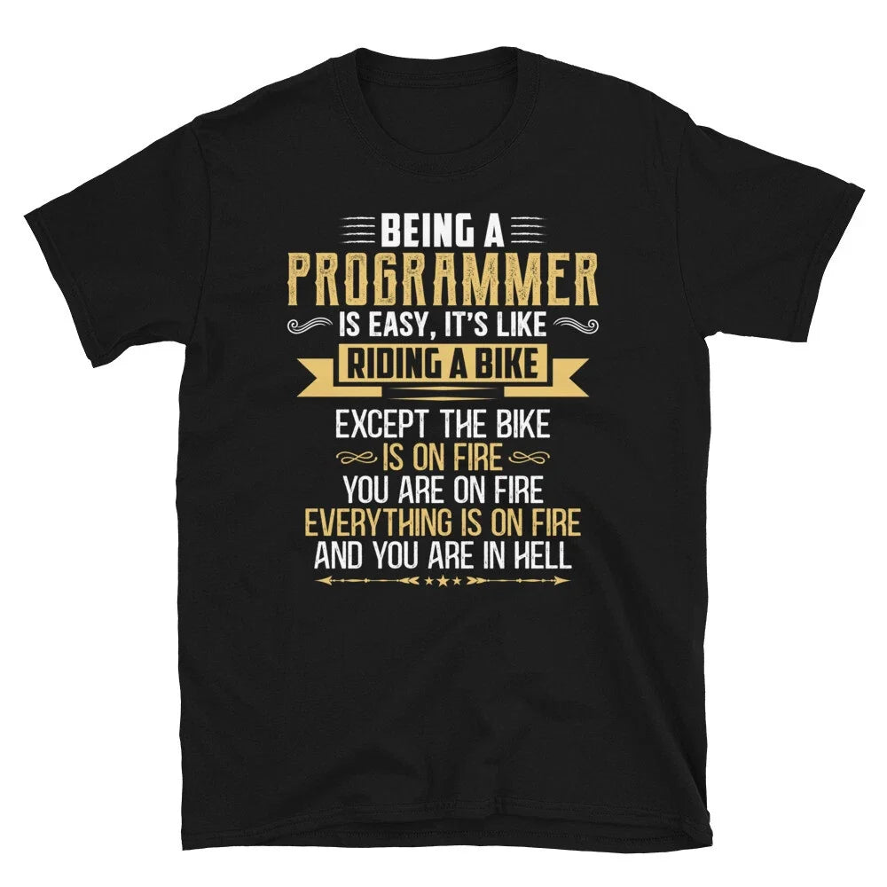Geeky IT Computer Nerd It's Like Riding A Bike T-Shirt