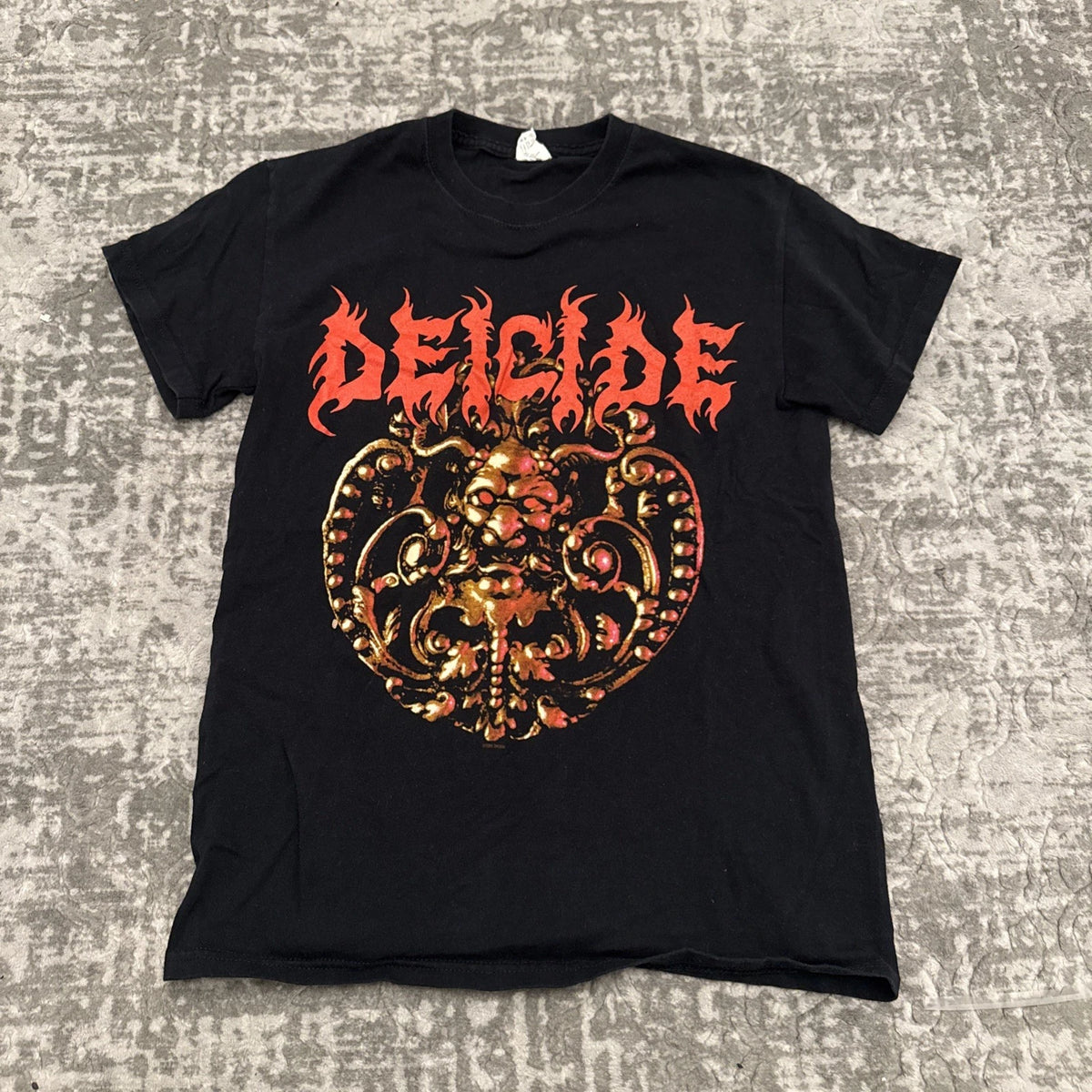 Vintage Y2K Deicide Short Sleeve Black Shirt SMALL