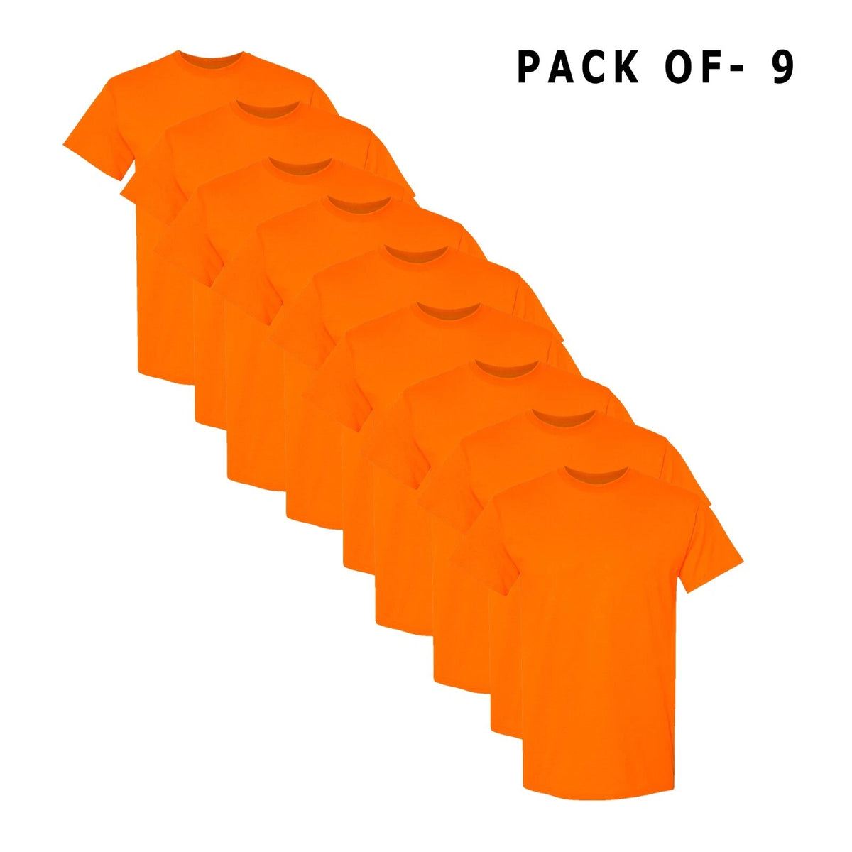 Work Safety Orange  9-Pack High Visibility  Shirts Reflective Safety Wear Tee