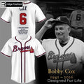 Bobby Cox Memorial Jersey 3D Baseball jersey L449