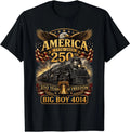 Big Boy 4014 Train USA 250th Anniversary Patriotic American T-Shirt