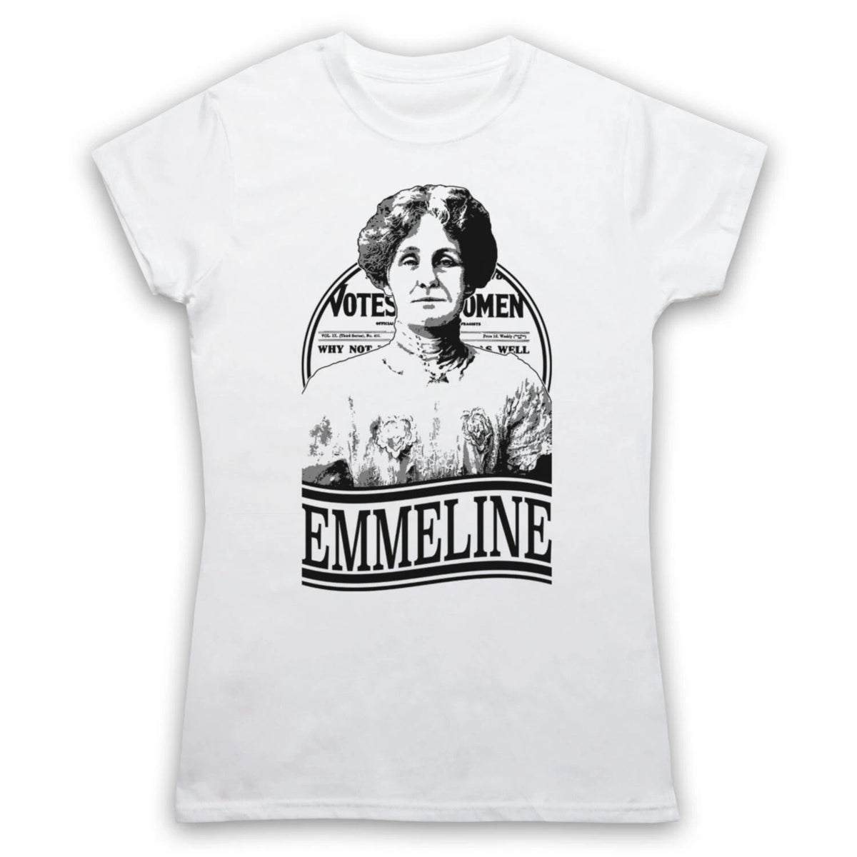 EMMELINE PANKHURST SUFFRAGETTE ACTIVIST ICON UNOFFICIAL MENS & WOMENS T-SHIRT