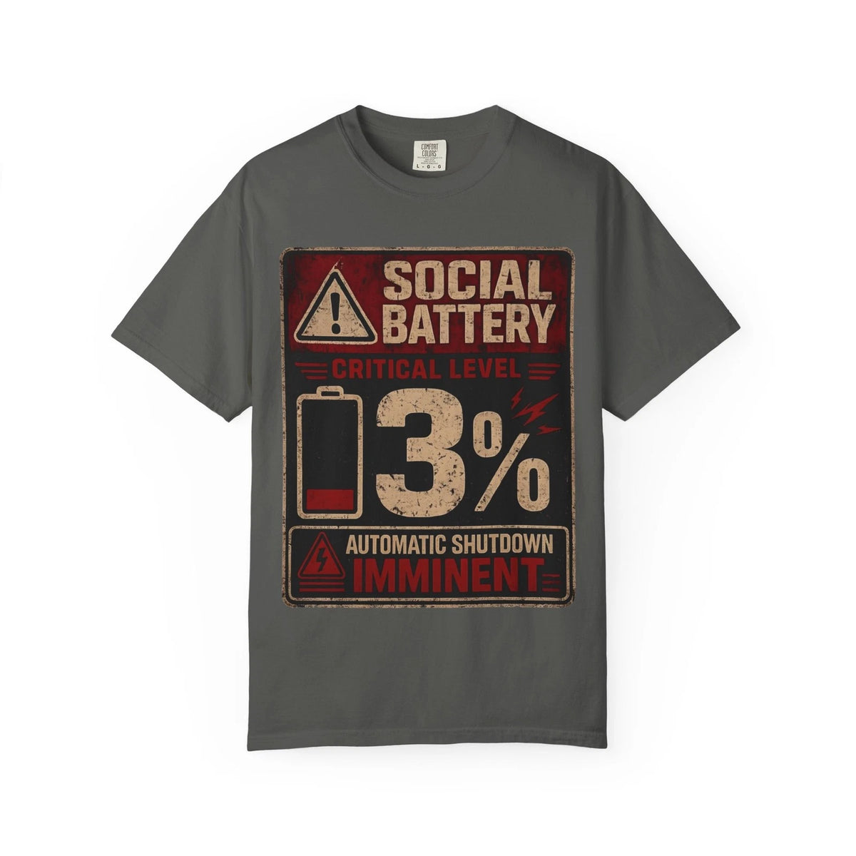 Social Battary | Introvert Warning Shirt | Funny Introvert Quote T-shirt