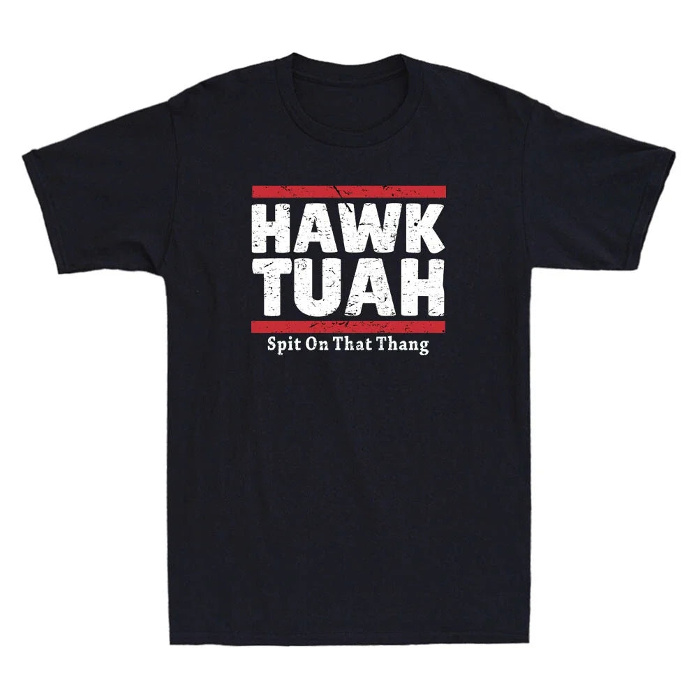 Hawk Tuah Shirt Hawk Tuuh Spit On That Thang Funny Quote Vintage Men's T-Shirt