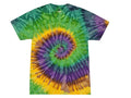 Swirl Mardi Grass Tie Dye T-Shirts Kids & Adults 100% Pre-Shrunk Cotton