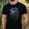 Mens Magic Wolf Magic Motif Cotton T-Shirt Size XS to 5XL