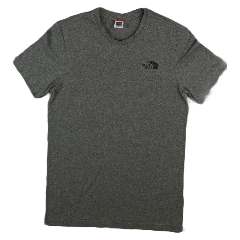 North Face Shirt Mens SMALL Grey Short Sleeve Crew Neck Simple Dome Size S