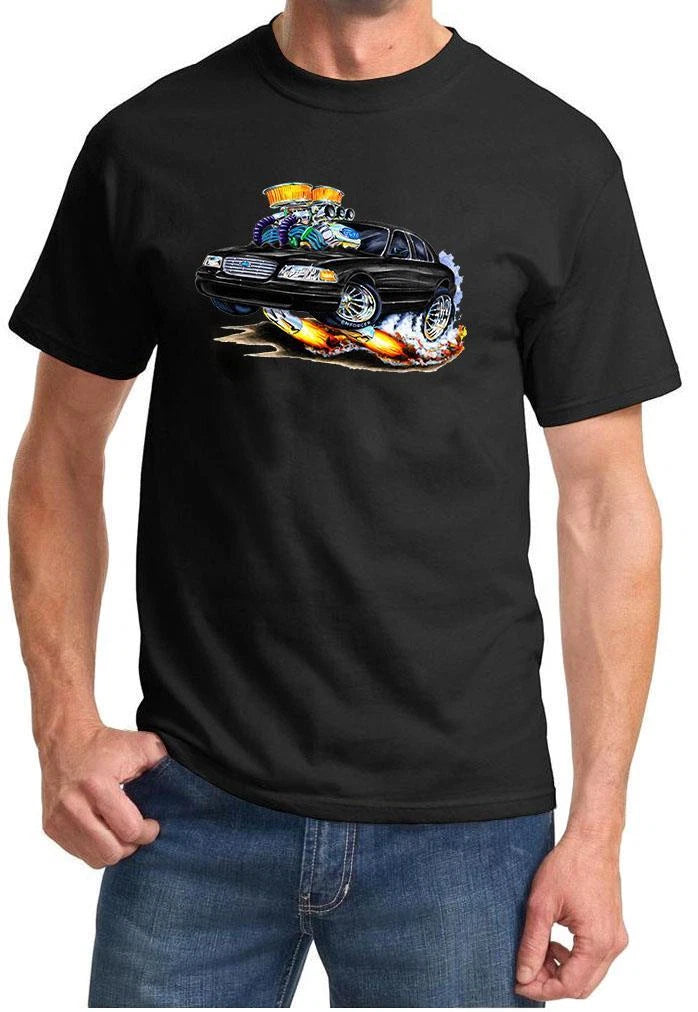 Ford Crown Victoria Cartoon Color Tshirt NEW FREE SHIPPING