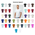 American Apparel 2001 Fine Jersey T-Shirt Short Sleeve Sizes X-3XL Unisex