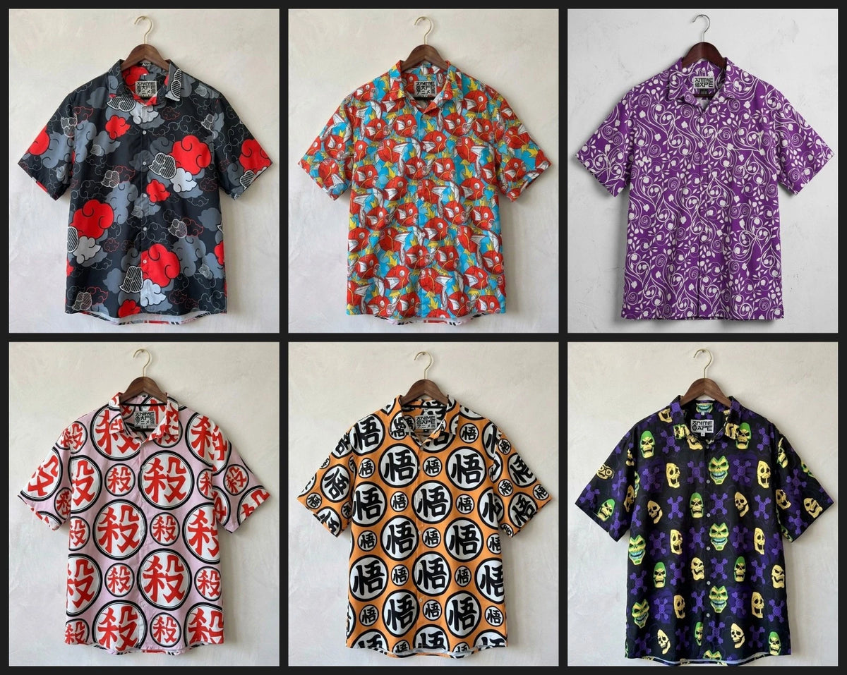🐵 Anime Ape Button Up Hawaiian Shirt 2XL - Excellent Condition🍌