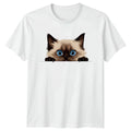 Adorable Peeking Cat With Big T-Shirt Cute Cat Gift For Him And Her
