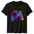 Colorful Zebra Graphic Animals Mens T-Shirt Womens Tee Unisex Top