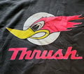 Graphic T-Shirt THRUSH Bird Muffler Black Size XL