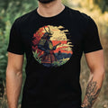 Mens Samurai Grass Print Cotton T-Shirt Size XS to 5XL