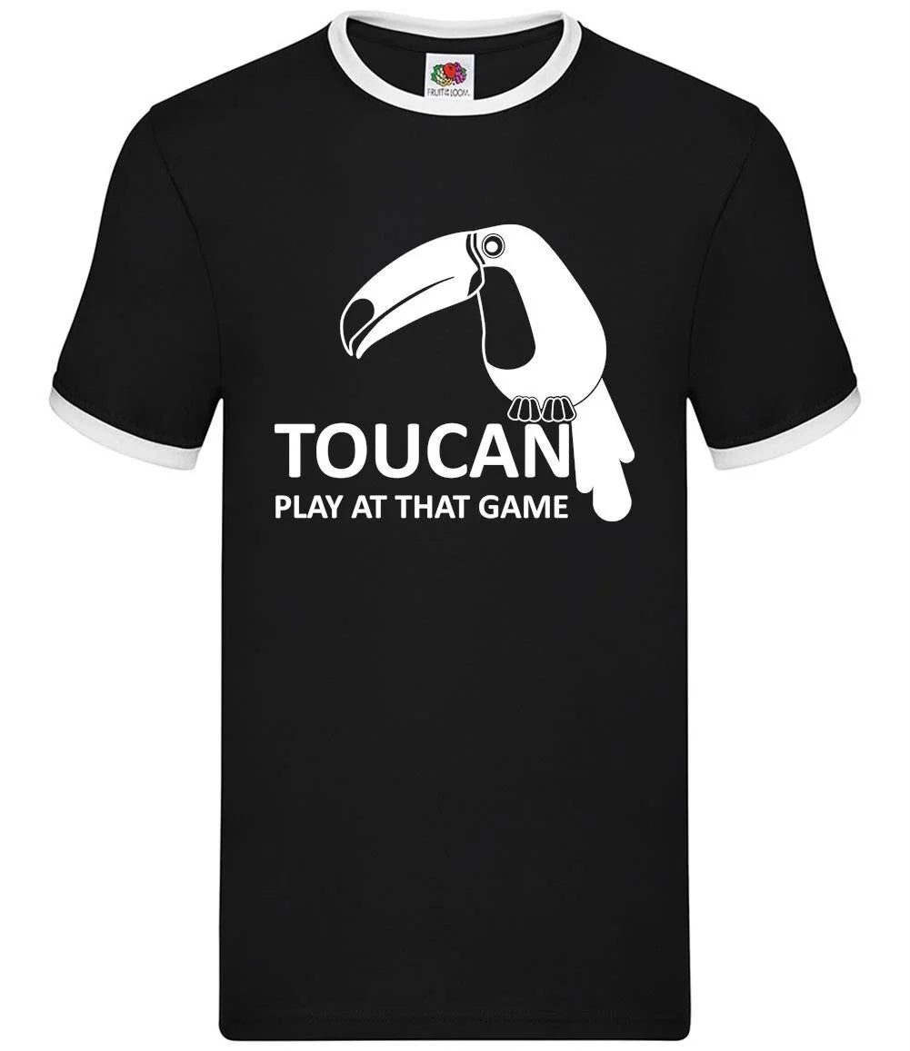 Toucan Play At That Game - Mens Ringer - Bird Two Can Funny Joke Gift
