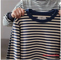 Retro Men Classic Breton Striped Long Sleeve Shirt Causal Cotton Sailor T-Shirts