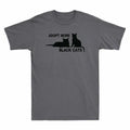 Adopt More Black Cats Funny Cat Kitten Lovers Gift Novelty Men's Cotton T-Shirt