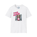 Cheeky Political Bubblegum Tee, Uni Softstyle Sarcastic Trump Shirt, Pink, Black