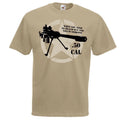Adults 50. Cal Sniper Reach Out to Someone Marksman Unisex Khaki T-Shirt