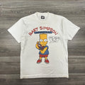 Vintage Bart Simpson Shirt Mens Large White Underachiever Graphic Tee 90s USA
