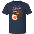 Be awesome today but first coffee Unisex shirt gift black navy dark heather