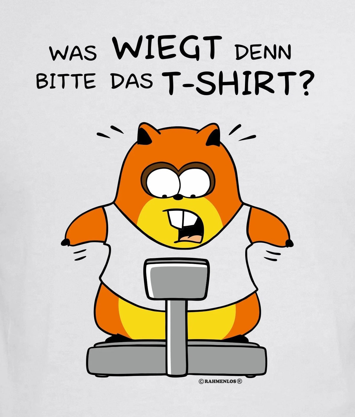 Mens T-Shirt White Hamster Funny Quote Print Round Neck Jersey