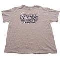 DOM Mens XL T-Shirt Grey Sarcastic Funny Graphic Tee Humorous Quote Short Sleeve