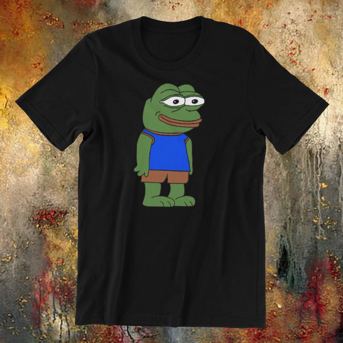 Funny Frog Pepe Internet Meme Men's Unisex Printed Cotton T-shirt Tee Top Trendy
