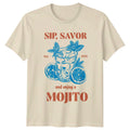 Sip Savor Mojito Cocktail T-Shirt Drink Foodie Graphic Tee Design