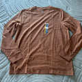 George Men's Crew Neck Long Sleeve T-Shirt Adobe Brown Size L (42-44) NWT