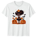 Cute Halloween Pumpkin Girl T-Shirt Kawaii Gothic