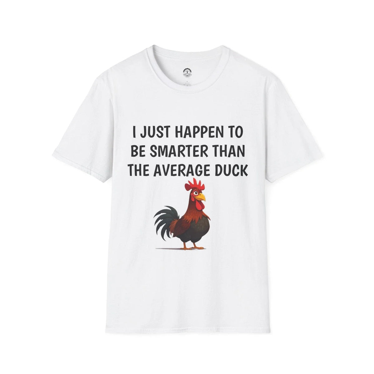 Smarter Than The Average Duck Rooster T-Shirt | Funny Farm Animal Tee