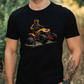 Mens Quad Driver Motif Cotton T-Shirt Size XS to 5XL