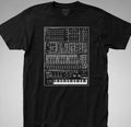 Synthesizer T SHIRT analog, moog, modular 80s synth keyboard piano korg
