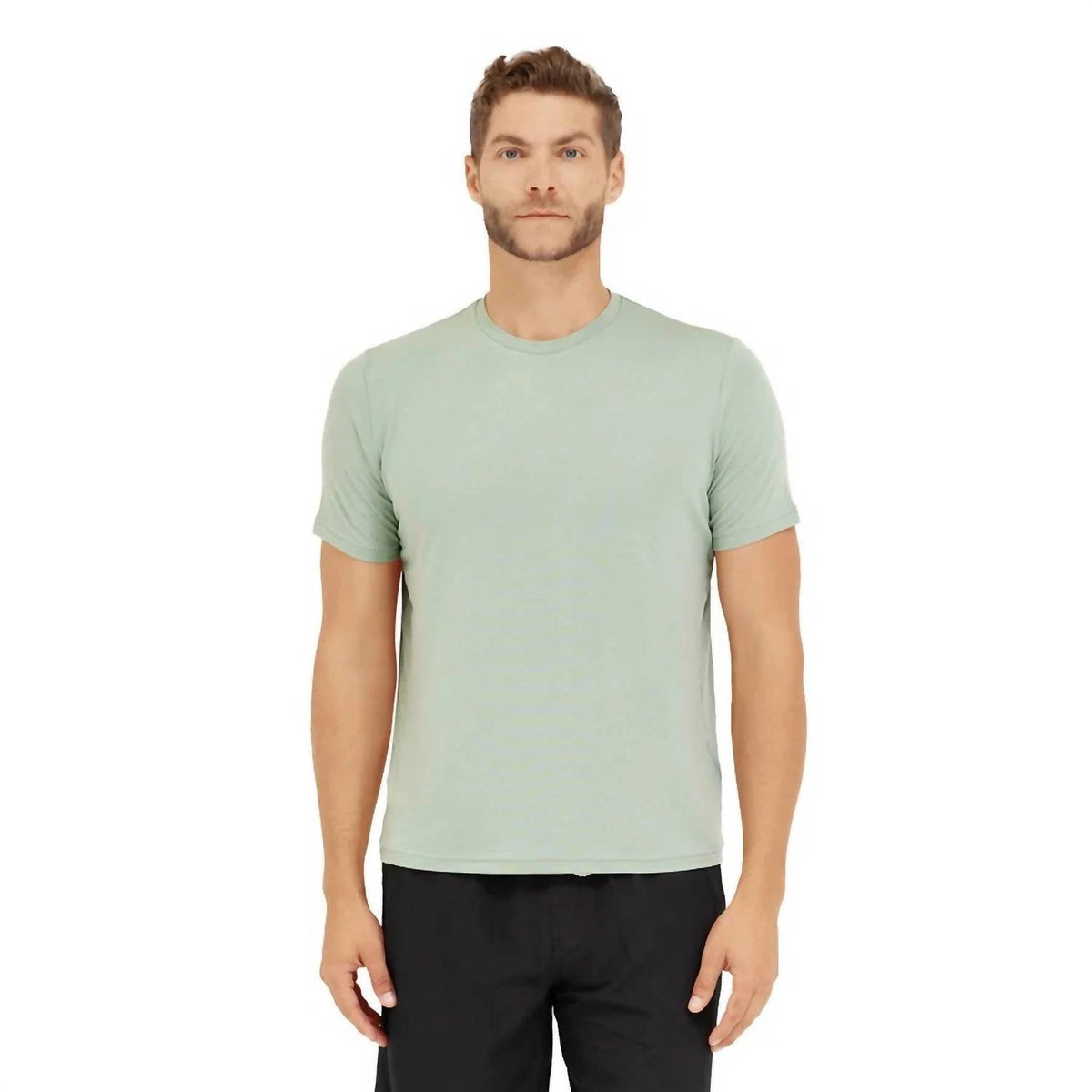 Somewhere Sunny Men's Upf 50+ Bamboo Everyday T-Shirt Eucalyptus